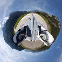 360-Grad-Panorama Little Planet FA-18 Staffel 11